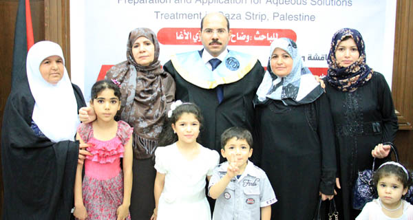 الباحث وضاح أحمد بدوي الأغا ينال درجة الماجستير في علوم المياه والبيئة