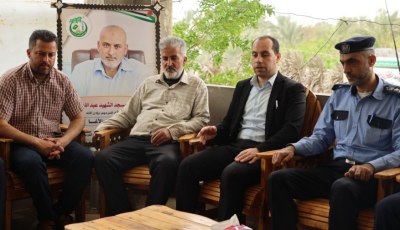 وفد من قيادة الشرطة ومدير مكتب اللواء محمود صلاح في زيارة عائلة الاغا