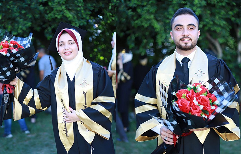 تخرج هيثم رياض وشقيقته رؤي رياض الأغا 