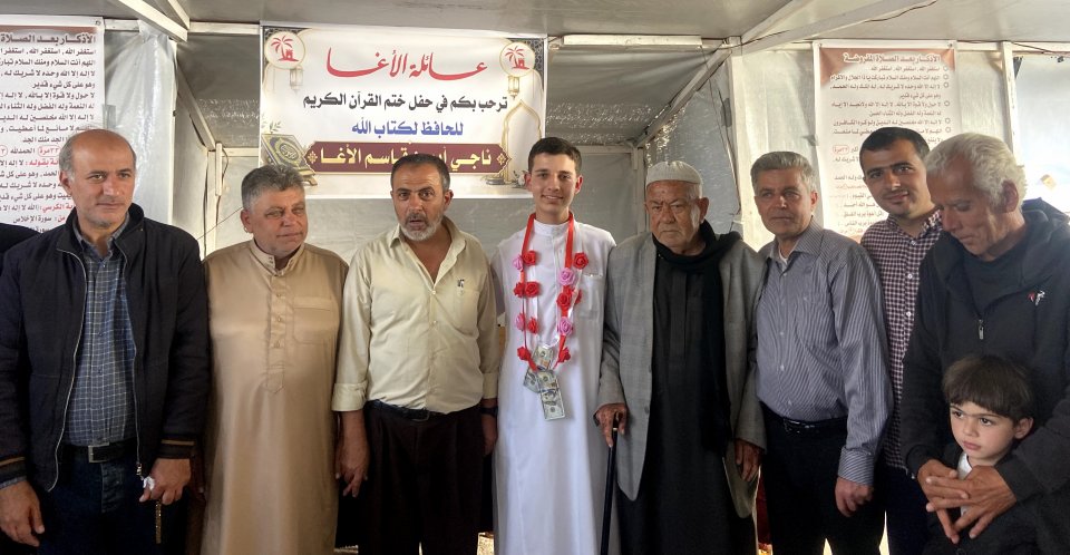 الشاب ناجي أيمن قاسم الأغا حافظًا لكتاب الله